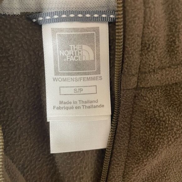 The North Face Sweater Womens small 1/4 Zip TKA 100 Fleece brown Blue fleece - Picture 3 of 8